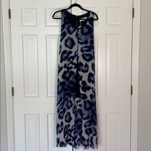 NWT Blue Leopard Print Summer Dress